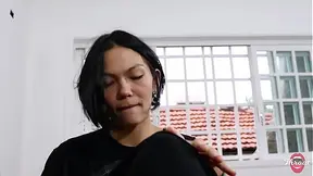 My neighbor's naughty Japanese tattooed wife sucks his cock to the hilt