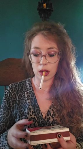 Cigarette Dangling while lighting a match