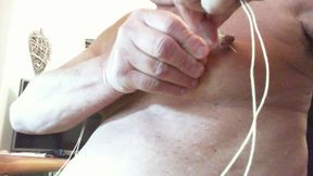 Transgender culoness needles in nipples