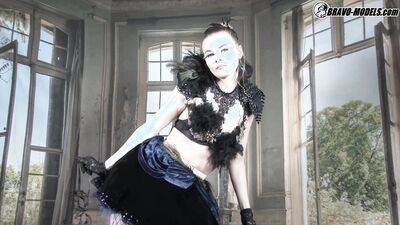 Kate Jones models lingerie & heels in a cosplay frenzy