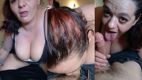 vertical shot on cheap walmart phone: slut does deepthroat, enjoy
