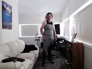 Sharon CD tease, recent boots costume and Hair style