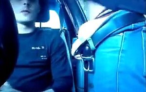 Blowing a guy at the car park and he cums on my face