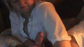Chubby blonde wifey invited me to her place for sex