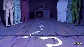 Velma and Daphne being destroyed by monsters