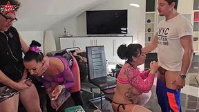 Slutty Texas Patti & Fric Fok Drain Costas & Conny Dachs's Thick Cocks