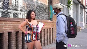 Gigi Lust uses her ENORMOUS TITTIES to seduce random dudes in the street