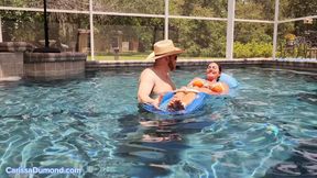 Pool Float bondage and tickling by Ben