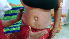 Neighbour Aunty's Hot Navel Suck with Honey by Desi Boy
