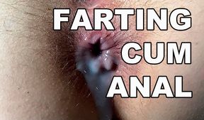 FARTING CUM ANAL. SQUIRTING HAIRY ANAL ORGASM. FART ASSHOLE CLOSE UP CREAMPIE.