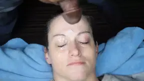Amateur babe gets a facial bonanza from friends