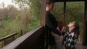 John And Sky - Petite Horny Teen 18+ Fucked In Public Park - Almost Caught! - Outdoor Amateur Sex