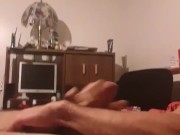 Cumming on camera with low moans