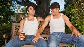 Hard Outdoor Anal ~ Brandon Lewis Fucks Samuel O'Toole On The Set