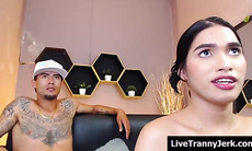 Watch this live cam show of a naughty shemale getting naughty with her live mate