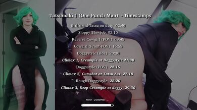 Tatsumaki Cosplay Chick Loads Up Raw In Doggy