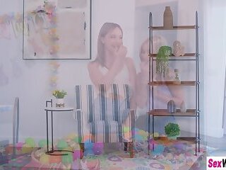 Easter fun with two hot petite bunnies Emma Rosie and sexy teen Maria Kazi