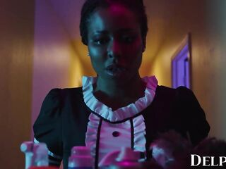 Delphine Films- Hot Maid Kira Noir Knows How To Please Her Customers
