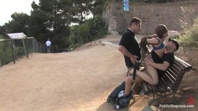 Alina Rose Gets Fucked by Two Men in Public