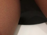 Perfect body milf peeing after sex
