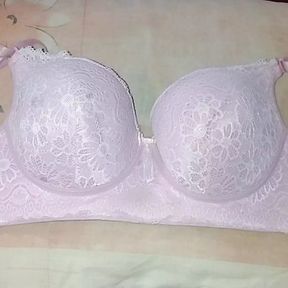 CUM IN PINK BRA