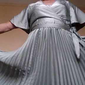 Playing in my pleated Dress