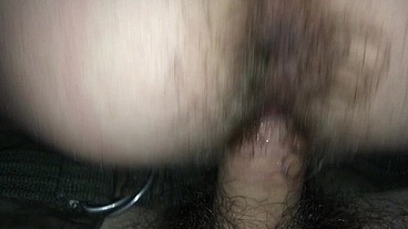 Naughty Couple Fucked in the Bus while the Driver Left for a While. Hairy Pussy Creampied