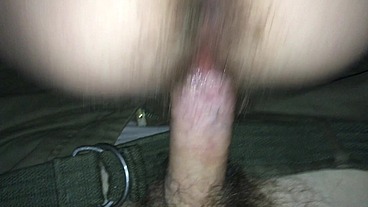 Naughty Couple Fucked in the Bus while the Driver Left for a While. Hairy Pussy Creampied
