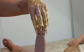 My Golden Predator Claws Make Your Cock Crazy - Handjob Tease &amp; Intense Loud Orgasm POV