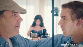 Promiscuous pornstar fucks the gaffer