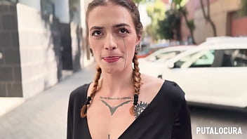 Tattooed Spanish girl Malafalda gets caught in public and gets a very dirty creampie