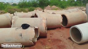 Alone in the building masturbating