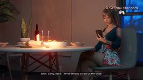 Petite Asian Cheating Wife Gets Destroyed By BBC in the Club (3D)