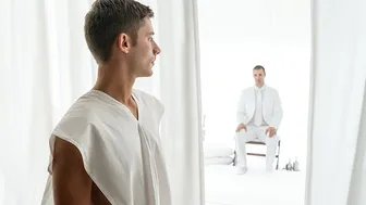 Suited DILF Kyler Drake dominates a smooth twink in a raw ritual