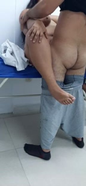 Hot nurse her patient on the hospital gurney (Melody Taly