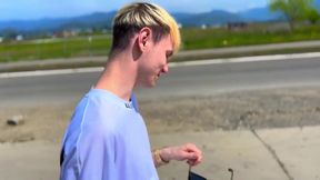 Offered a passerby guy to suck a dick for money in a public place