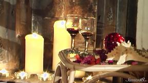 ”Teen Brunette Anoushka Rides That Big Hard Prick In Dim Light”