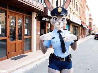 Yiff Zootopia: Judy Hopps and Nick Wilde - Cunning Fox Bangs Bunny after work