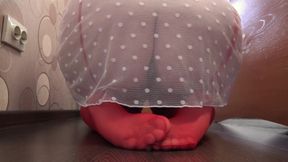 A Camera Watches a Busty MILF Fuck a Dildo and Records a Video. Gorgeous Big Tits.