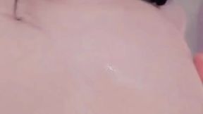 EGirl moans while massaging her small cute tits
