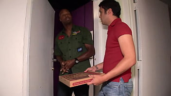 White guy gets his asshole licked and fucked by a massive black cock