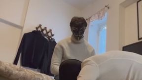 Kneel. Serve. Obey Spanish slave Used as a Human Chair part 2 of 2