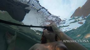 Teaching Her to Breathe Suck Fuck Eat Cum Underwater
