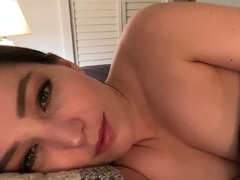 Cute amateur brunette naughty in solo jerking show on camera