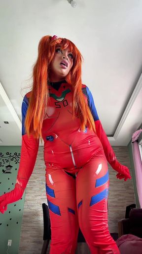 Asuka Cosplay Fart & Burp Compilation Plugsuit and Uniform Chubby Ebony