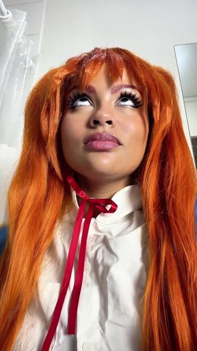 Asuka Cosplay Fart & Burp Compilation Plugsuit and Uniform Chubby Ebony