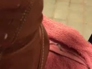 Cumming on boots