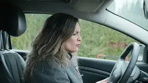 Hot milf sucks and swallows two strangers' cocks