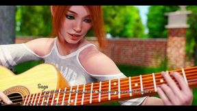 Being a Dik - Going to the Next Step with Cheating Busty Red Head While Learning Her How to Finger Play the Guitar