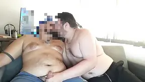 Chubby Cocksucker Steals Show with Horny Blowjob — Drenched in Sexy Red Lingerie